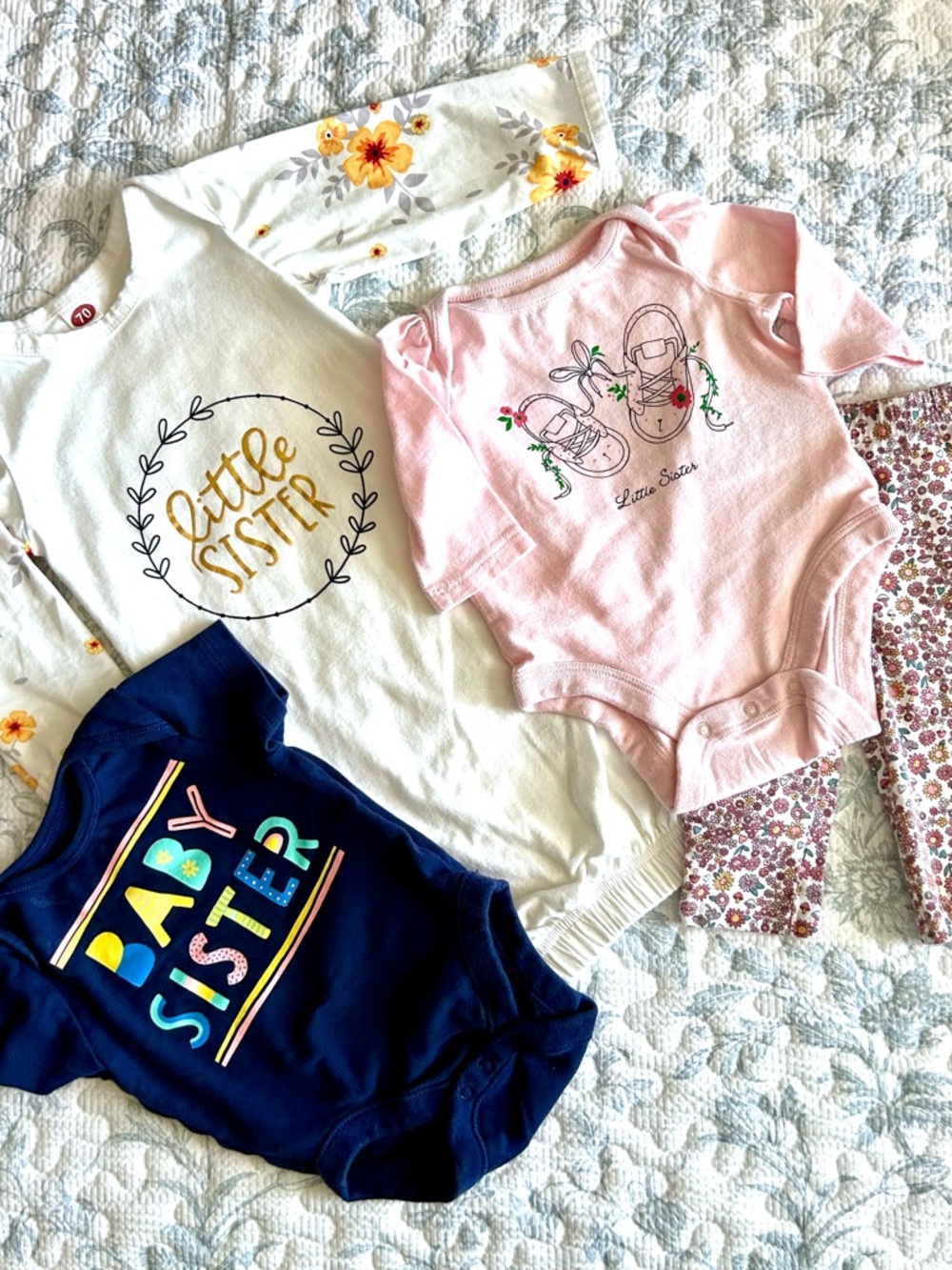 Little Sister Baby Girl 0-3 Months Clothes Bundle